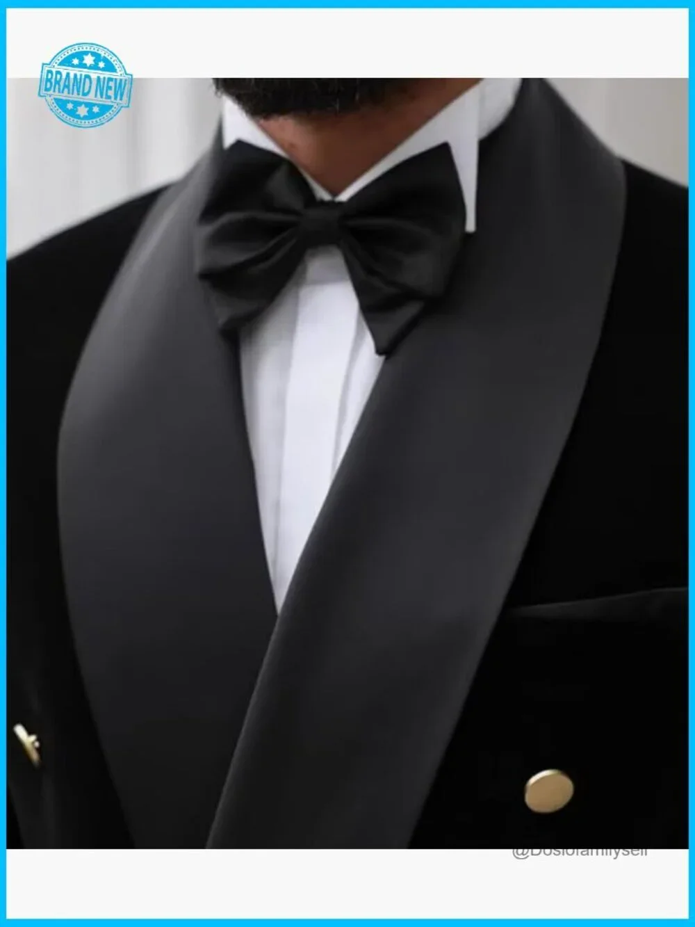 Velvet Shawl Collar Blazer Slim Fit Double Breasted Tuxedo Jacket Classic